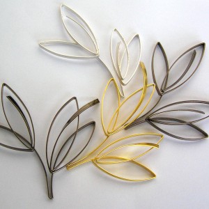 Lilian Chen's Sketch Style Wire Leaf - , Wire Jewelry Design, Design,  You can use both ends of the spool to create leaf groupings.